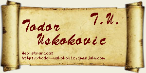 Todor Uskoković vizit kartica